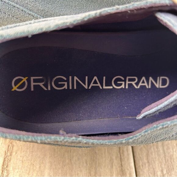 Cole Haan Original Grand Wingtip Blue Suede Oxford Dress Sneaker Mens Size 12 - Picture 10 of 10